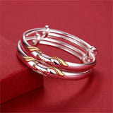 Usachan - 2 x Bracelets de Cheville Argent