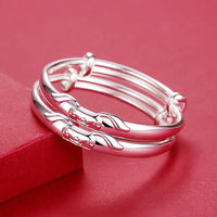Usachan - 2 x Bracelets de Cheville Argent