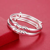 Usachan - 2 x Bracelets de Cheville Argent