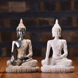 bouddha-Bhumisparsha-Mudra-figurine-11-cm-gres-fonce-et-ecru