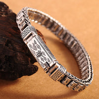 feng-bracelet-mantra-tibetain-argent-massif-homme-details