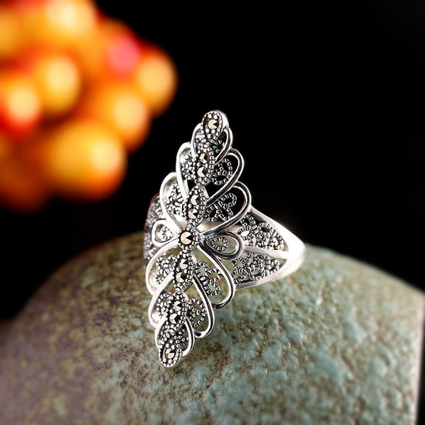 Bague argent marcassite outlet